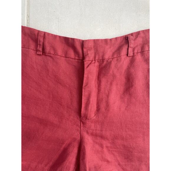 Cynthia Rowley Shorts Nautical Sailor Mid Rise Linen - Picture 6 of 12